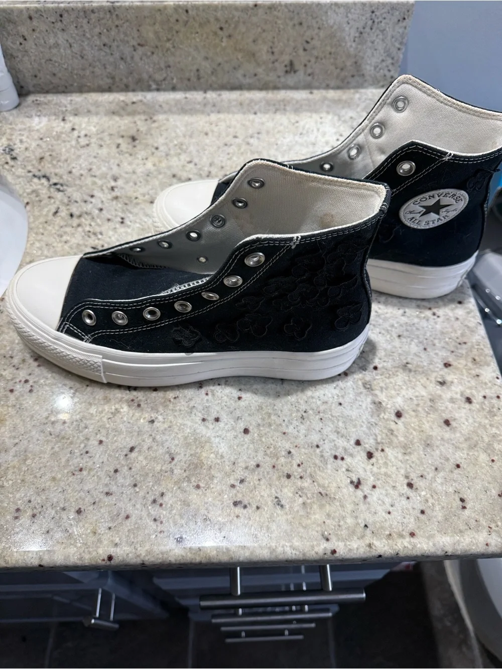 Converse CTAS 3D Floral Women's Platform High-Top Sneakers